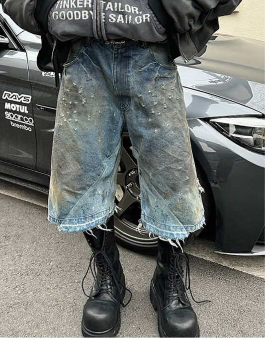 POP PROJECT Grunge Half Pants