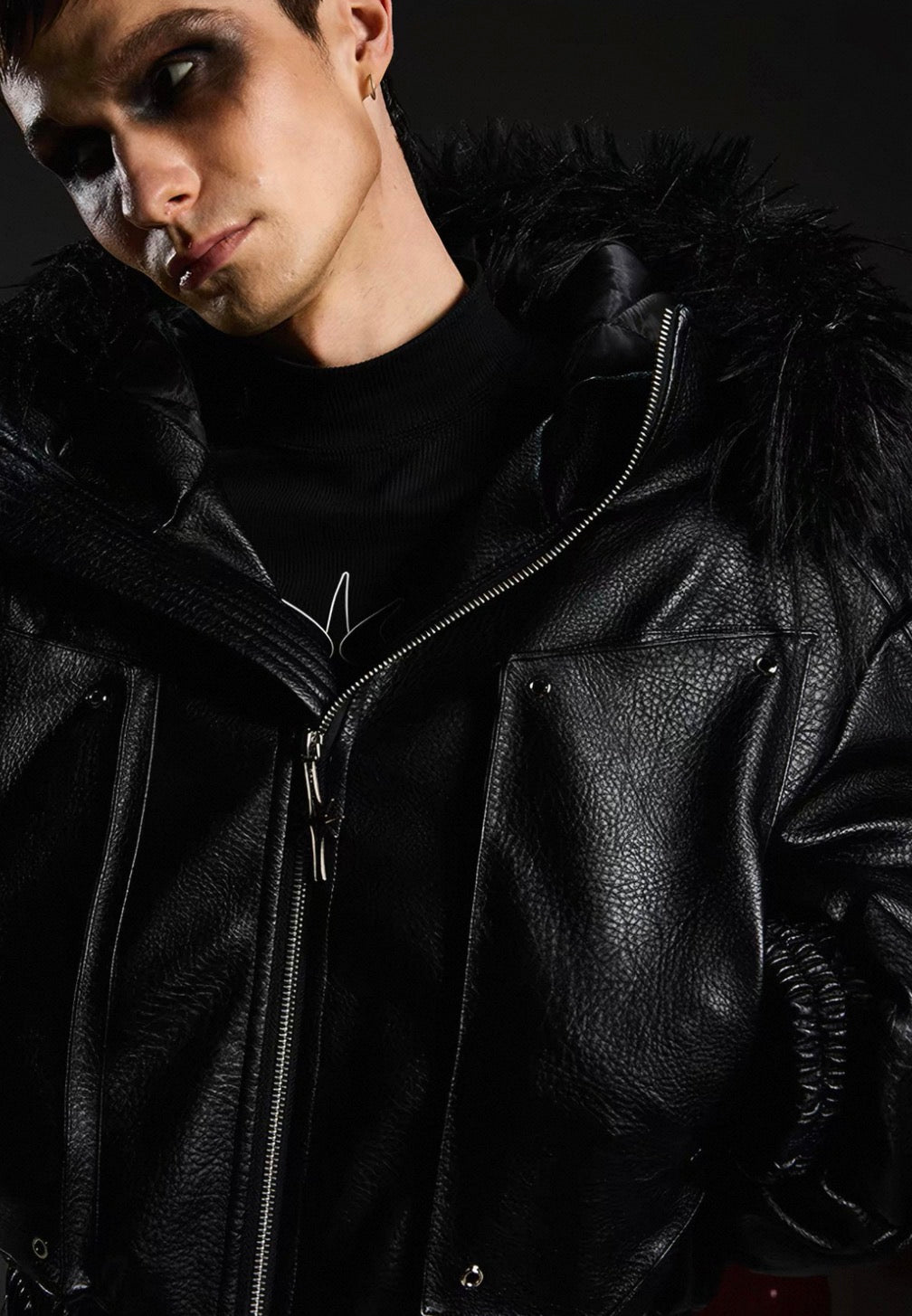 DARKRTPTS Far Hoodie Bomber Jacket