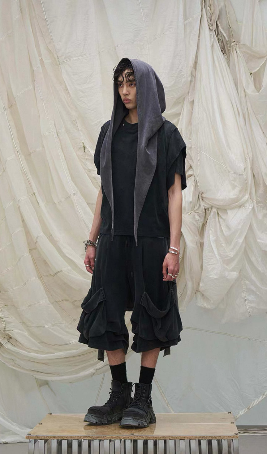 RELABEL Layered Long Half Pants