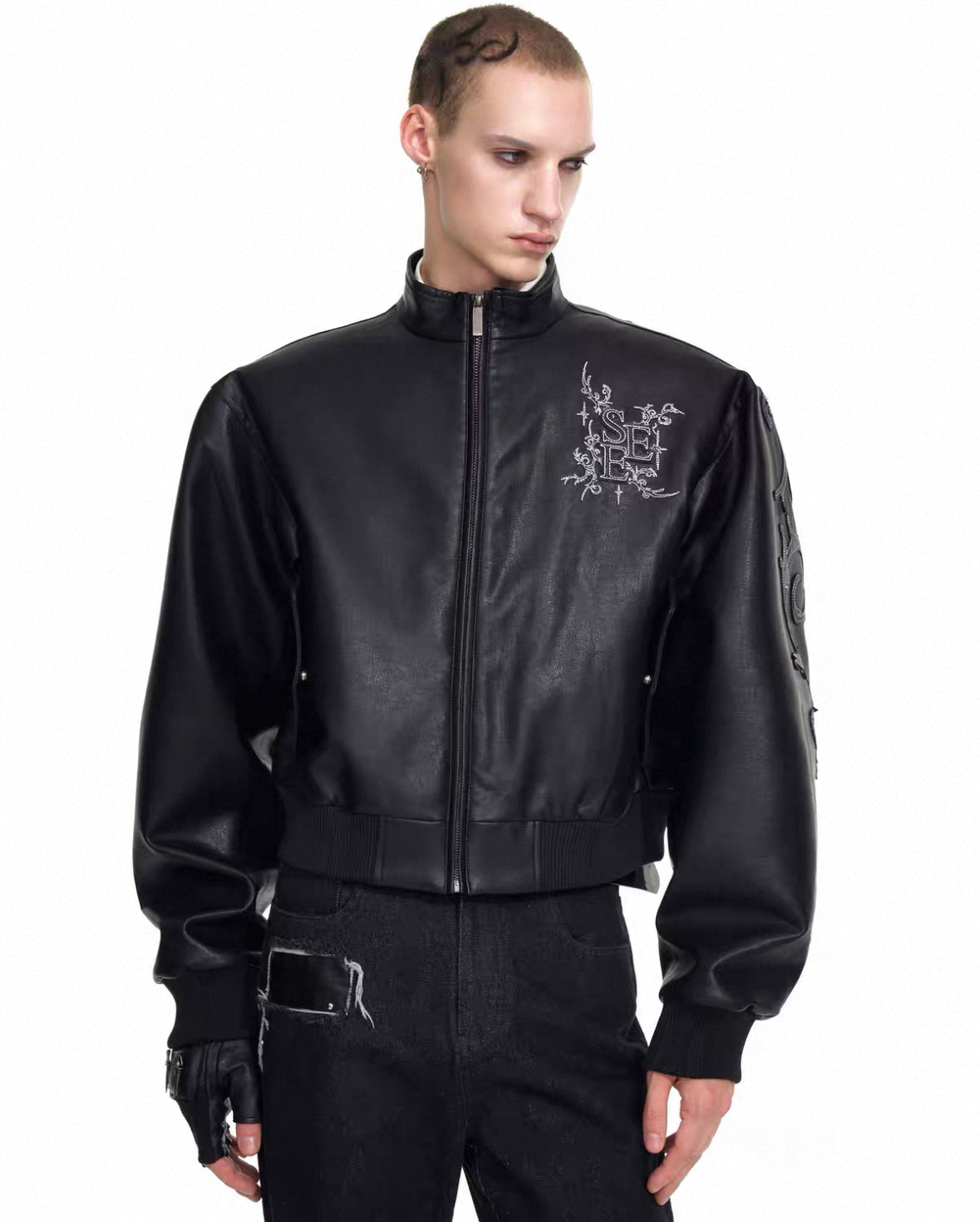 STARTEXCEEDEND Cropped Studded Jacket