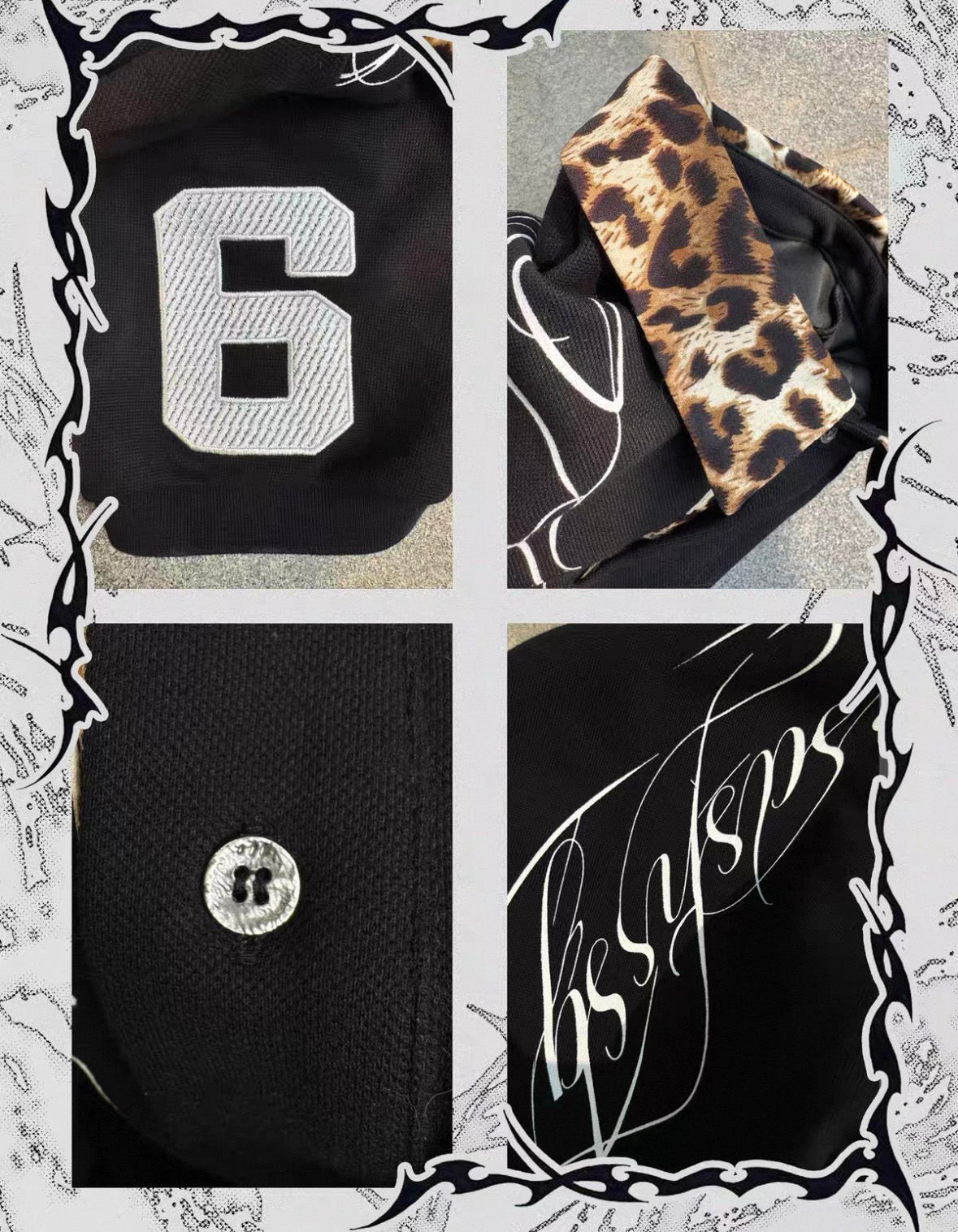 Graphic Embroidered Flip Collar Polo Shirt