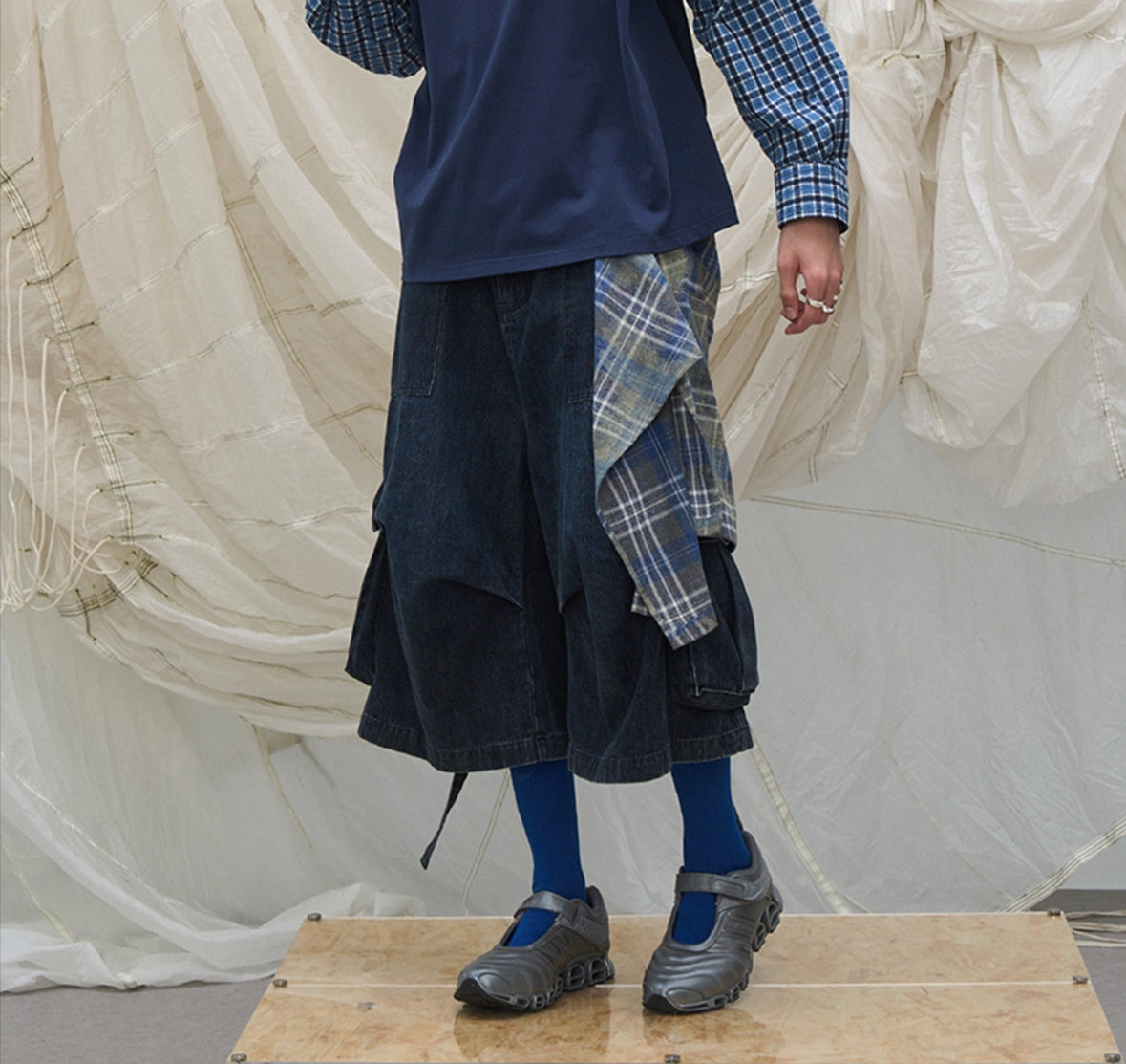 RELABEL Long Half Pants