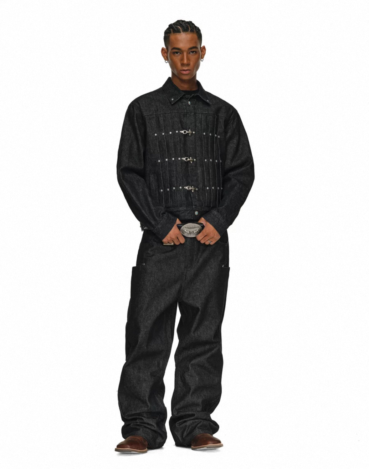 ANTIDOTE Buckle Accent Denim Jacket