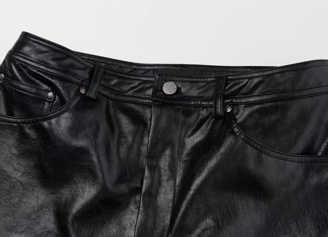 SGWCULT Studs PU leather Pants