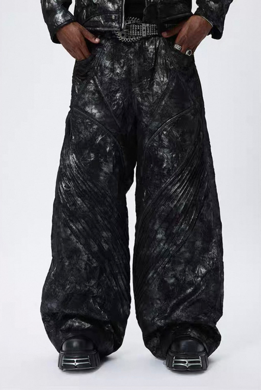 DND4DES PU Leather Baggy Pants