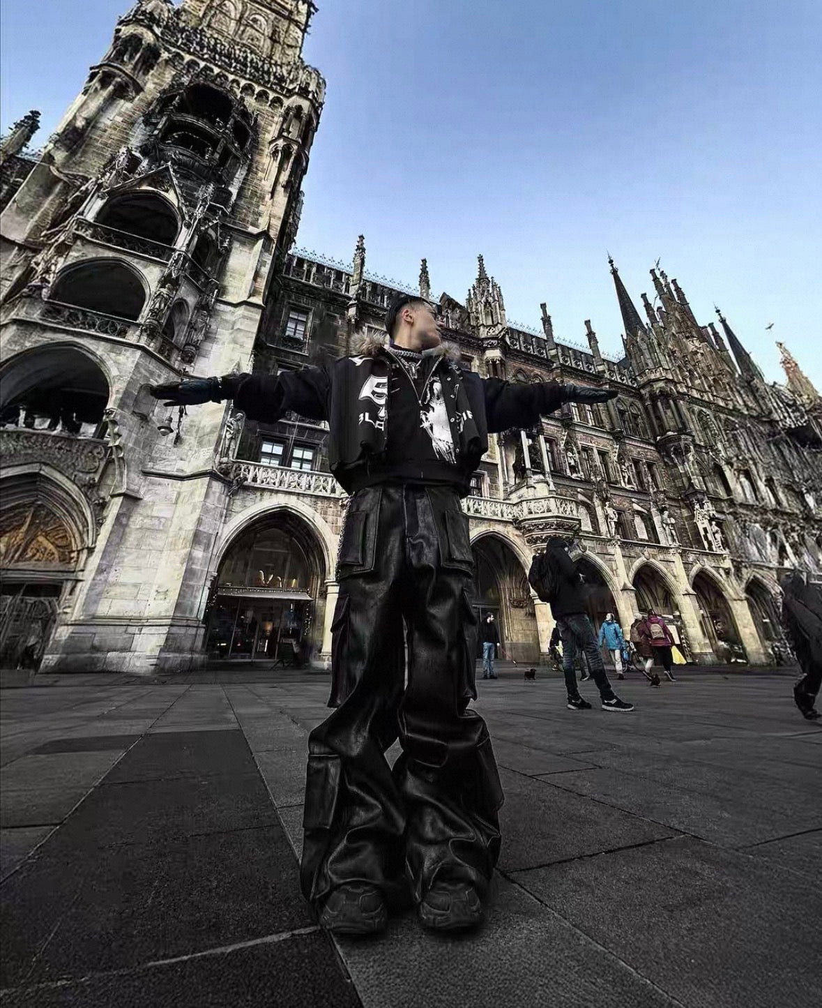 REBELWAVE 3D PU Leather Pants