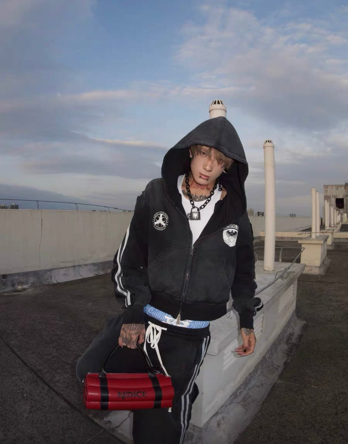 LOSECONTROLEDGE Hoodie&Pants Set Up