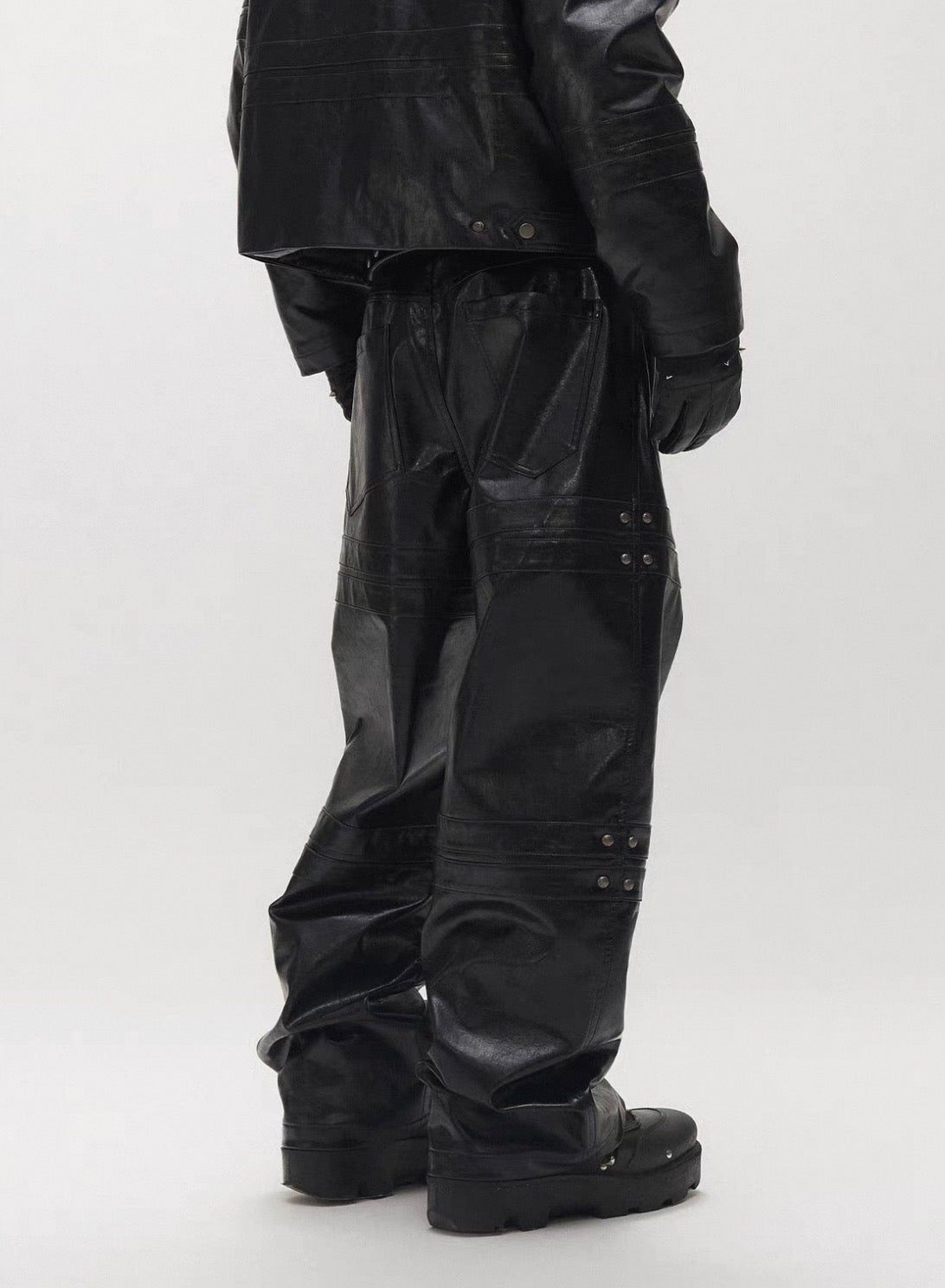 SGWCULT Studs PU leather Pants