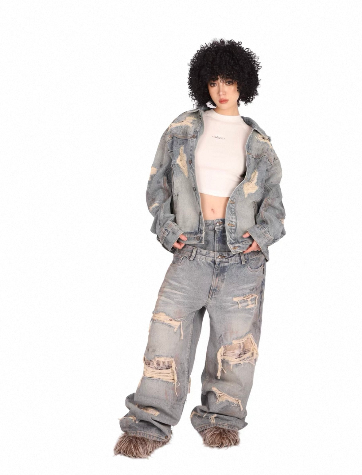 THEWET Double Waist Pants