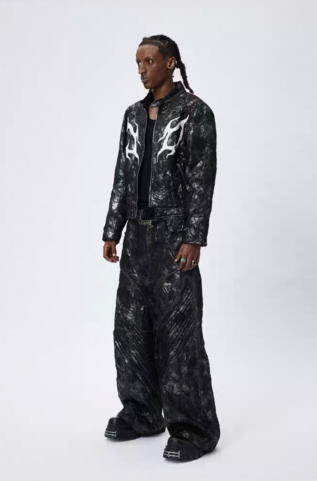 DND4DES PU Leather Baggy Pants