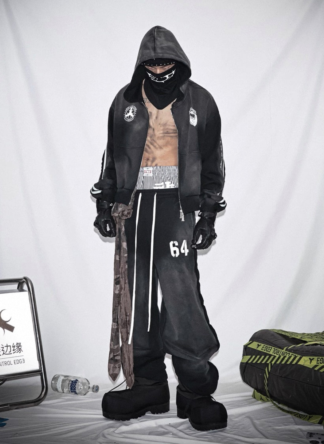 LOSECONTROLEDGE Hoodie&Pants Set Up