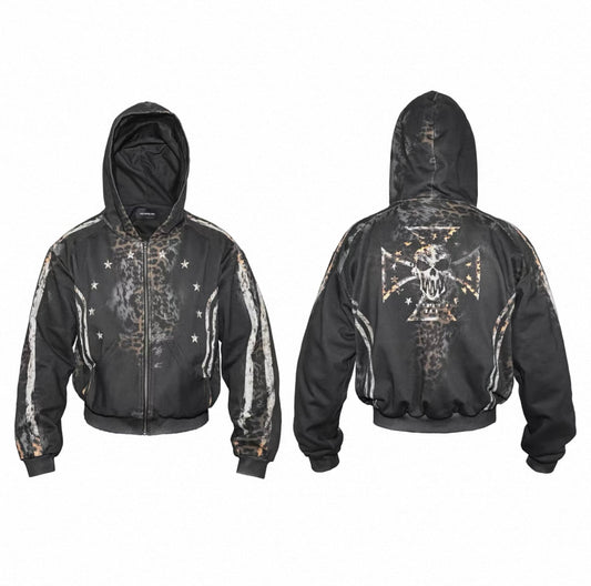 LOSECONTROLEDGE Zip Hoodie&Pants Set Up