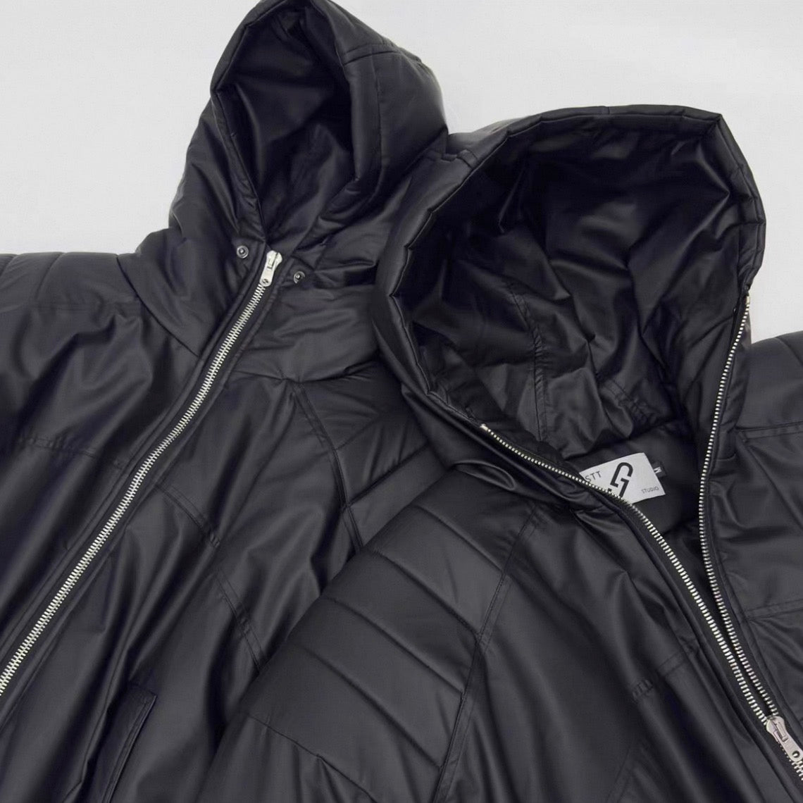 ASTT STUDIO PU Leather Bomber Jacket