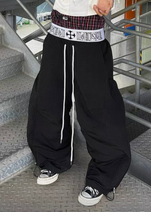 PAIKI Double Waist Draw Cord Pants