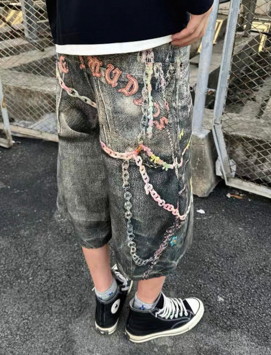 HIGH POINT Print Chain Half Pants