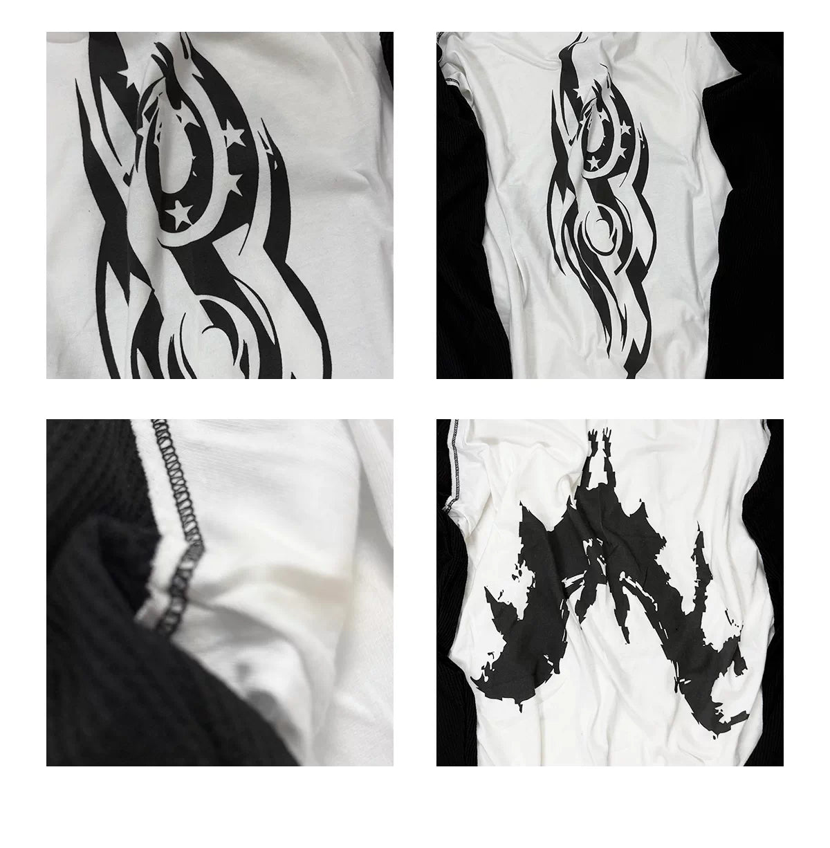 UCAN'TBELIKEME バット柄 サムホール ラグラン長袖Tシャツ SELFISH