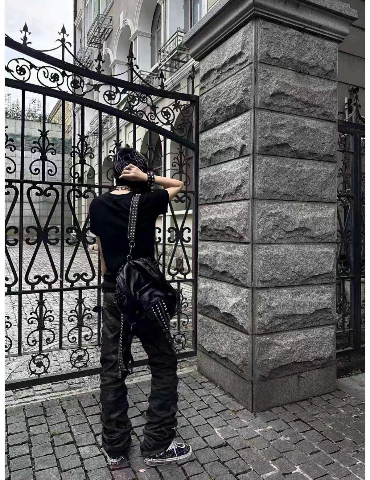 Washed Camouflage Straight-Leg Pants