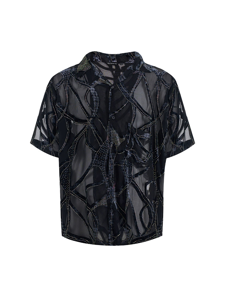 STARTEXCEEDEND Sheer Short Sleeve Shirt