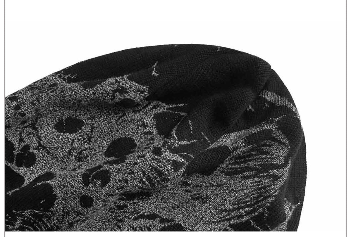Biomechanical Graphic Knit Beanie