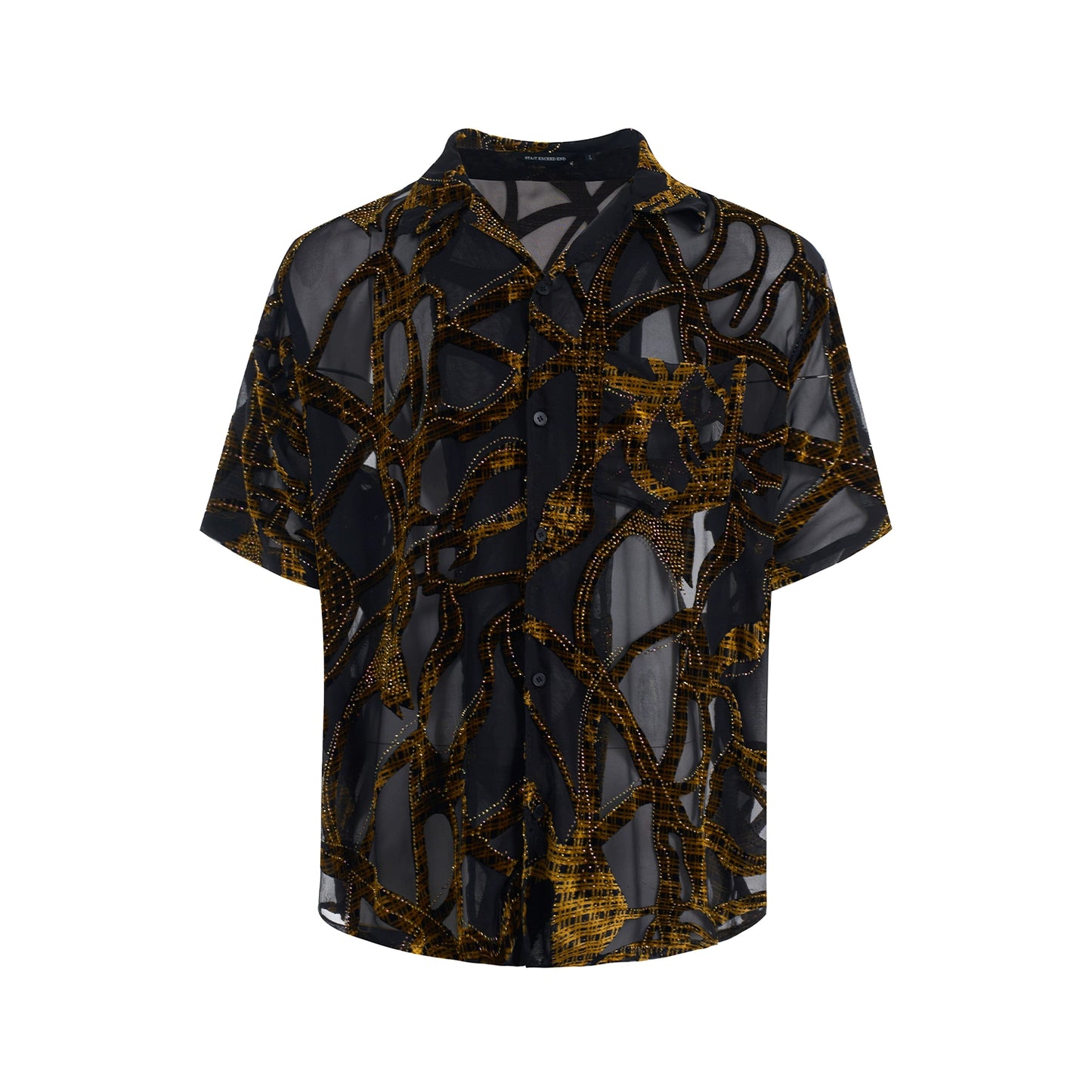 STARTEXCEEDEND Sheer Short Sleeve Shirt
