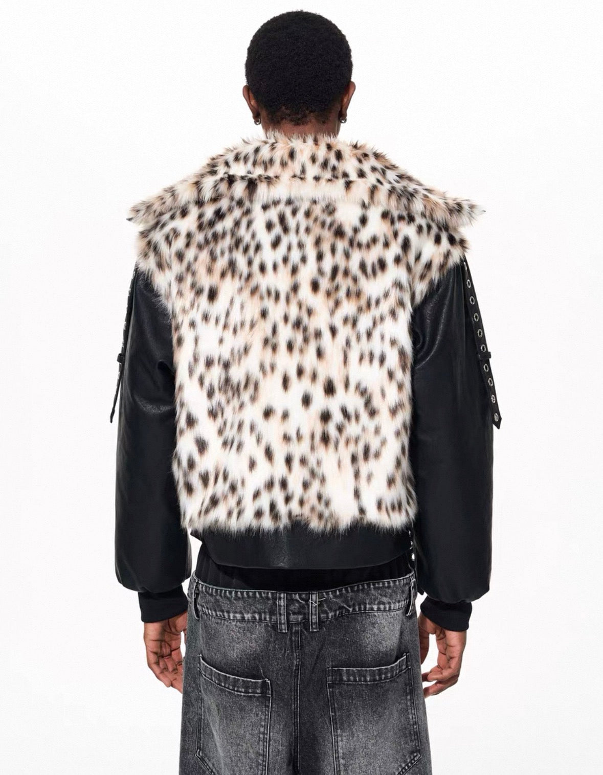 FOURTH3EX Far PU Leather Jacket