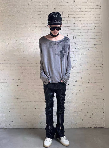 FROMTHEISLAND PU leather Pants