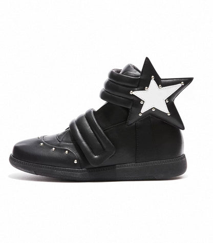 Studded Leather Platform Sneakers