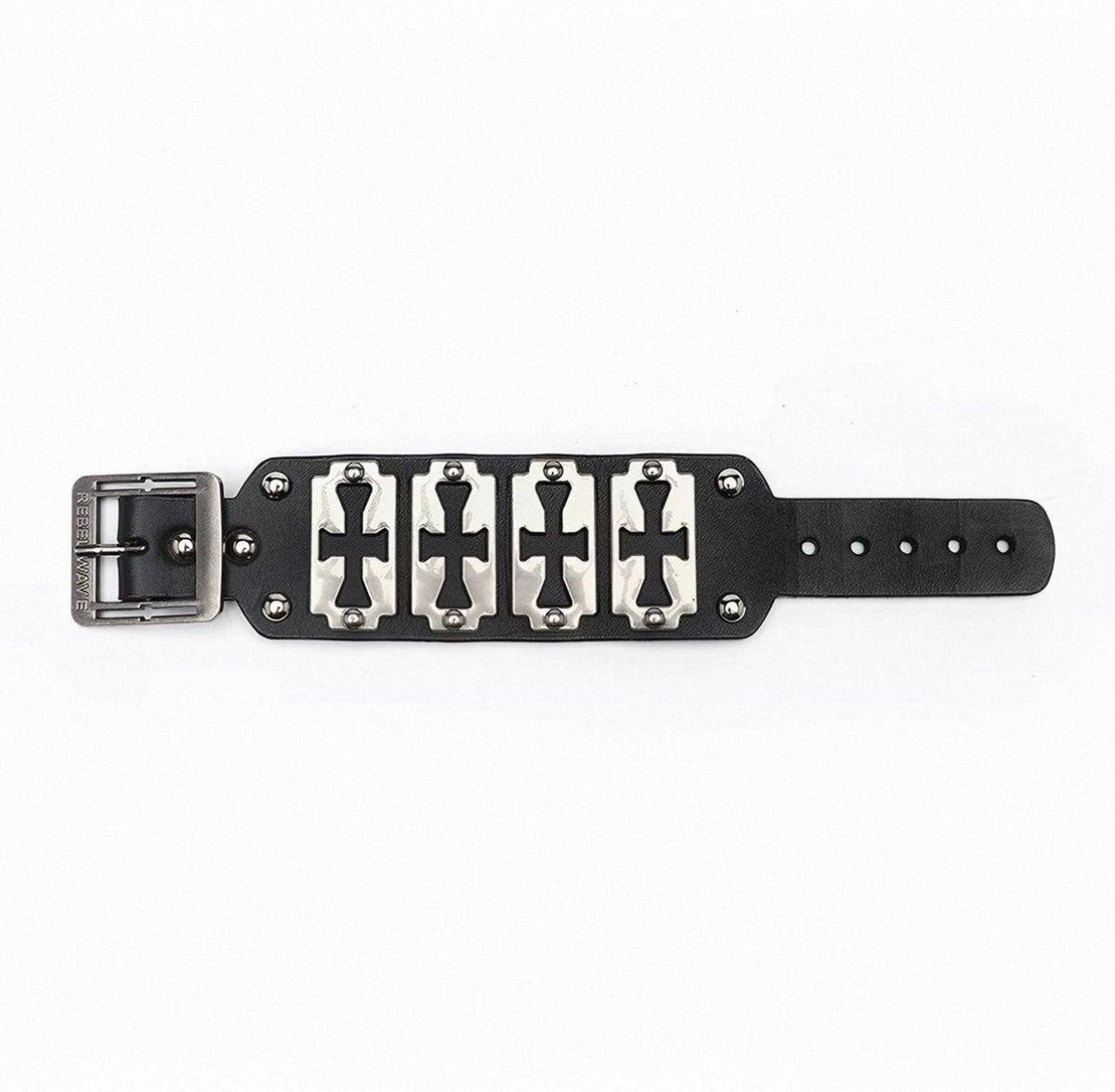 Cross Blade Leather Bracelet