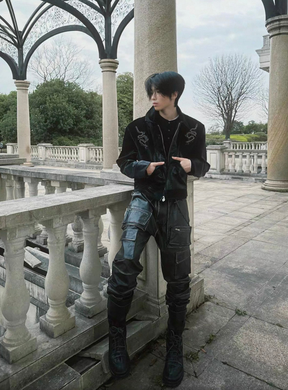 EVI GAZER Black poket pants