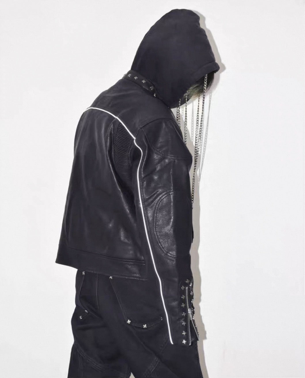 TH4SWE Hoodie PU Lether Jacket