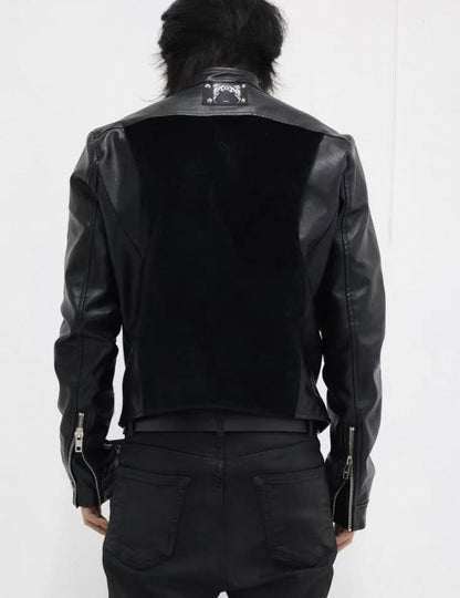 UCAN'TBELIKEME PU leather Far Jacket