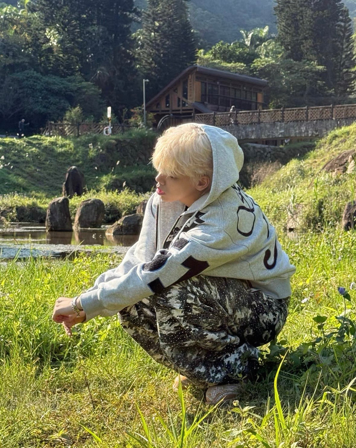 18K Rhinestone Camouflage Cargo Pants