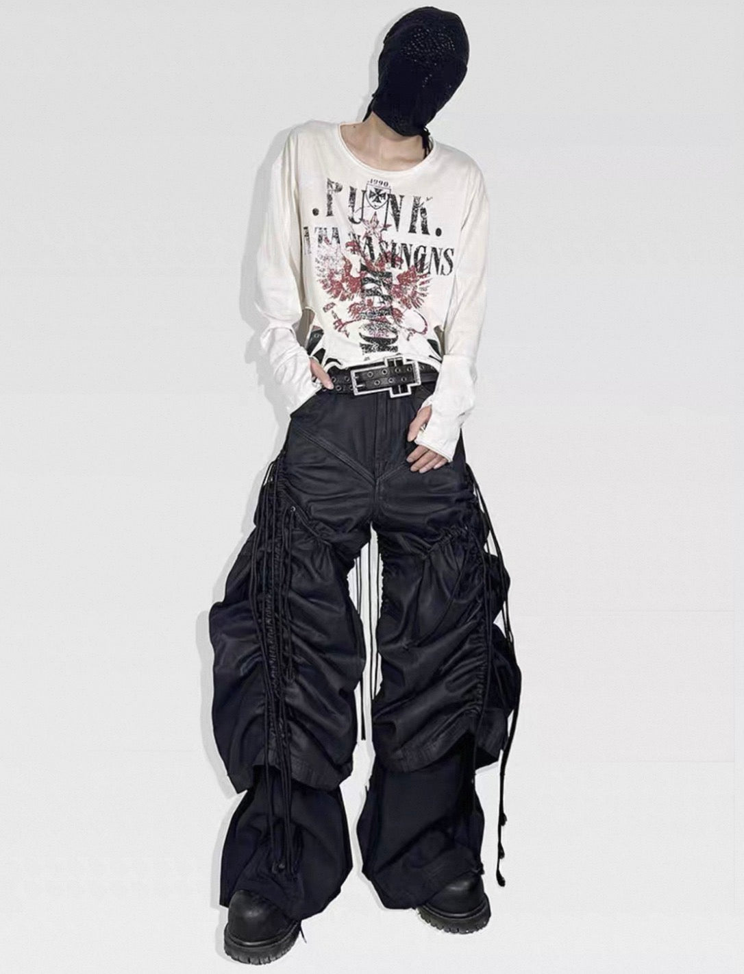 ATANOTHINGNESS Dark Baggy Denim Pants