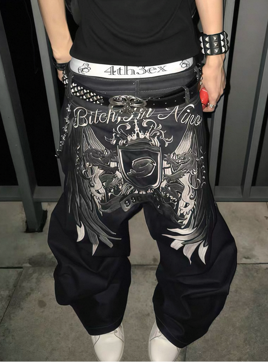 Royal Wing Denim Pants