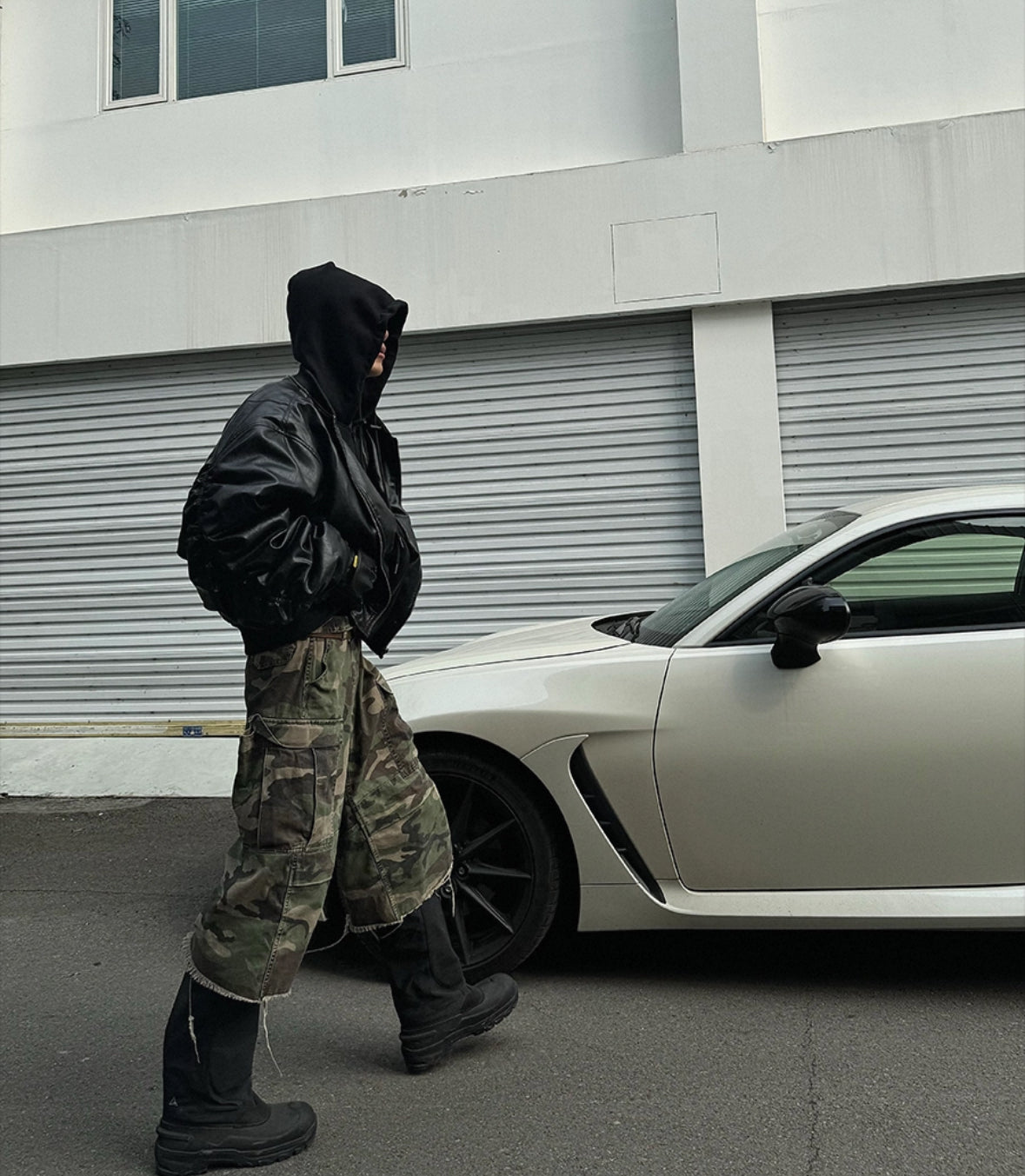 POP PROJECT Camo long Half pants
