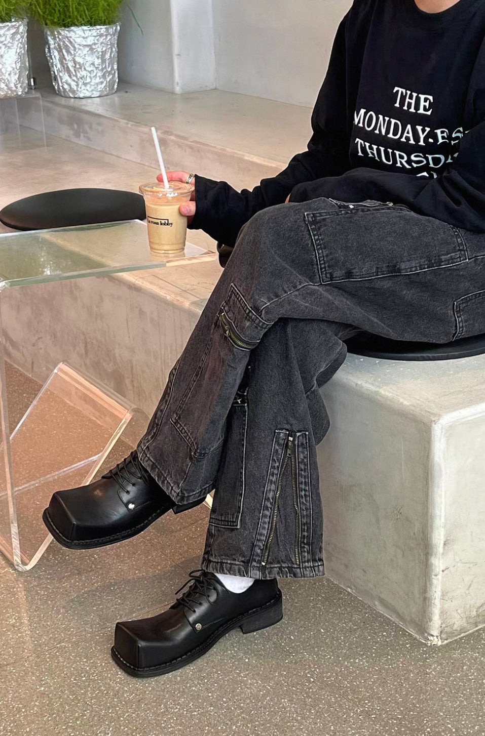 HANQIAORJI Square Loafer