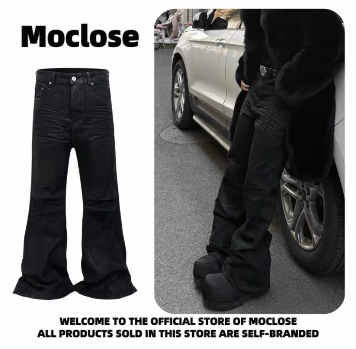 【期間限定販売】MOCLOSE Simple Denim Flare Pants