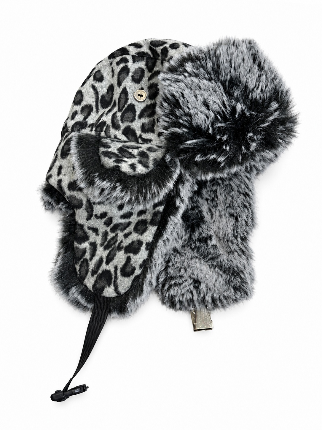 Winter Leopard-Print Trapper Hat