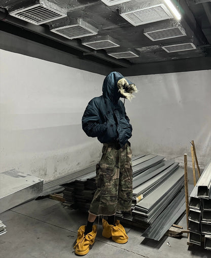 POP PROJECT Camo long Half pants