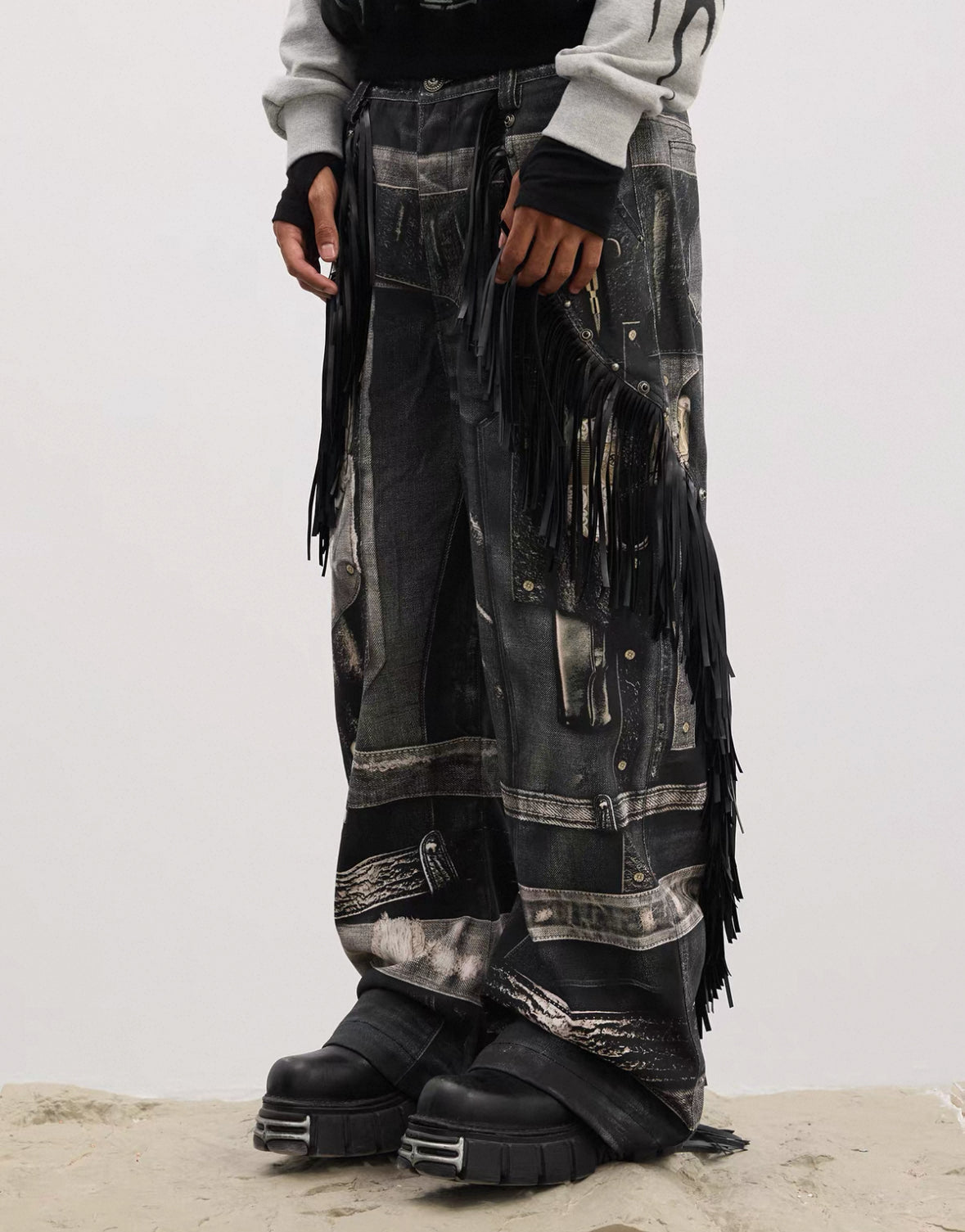 DND4DES Fringe Baggy Pants