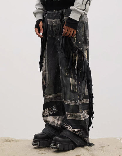 DND4DES Fringe Baggy Pants