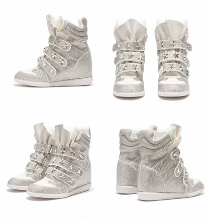 Rhinestone Platform Sneakers