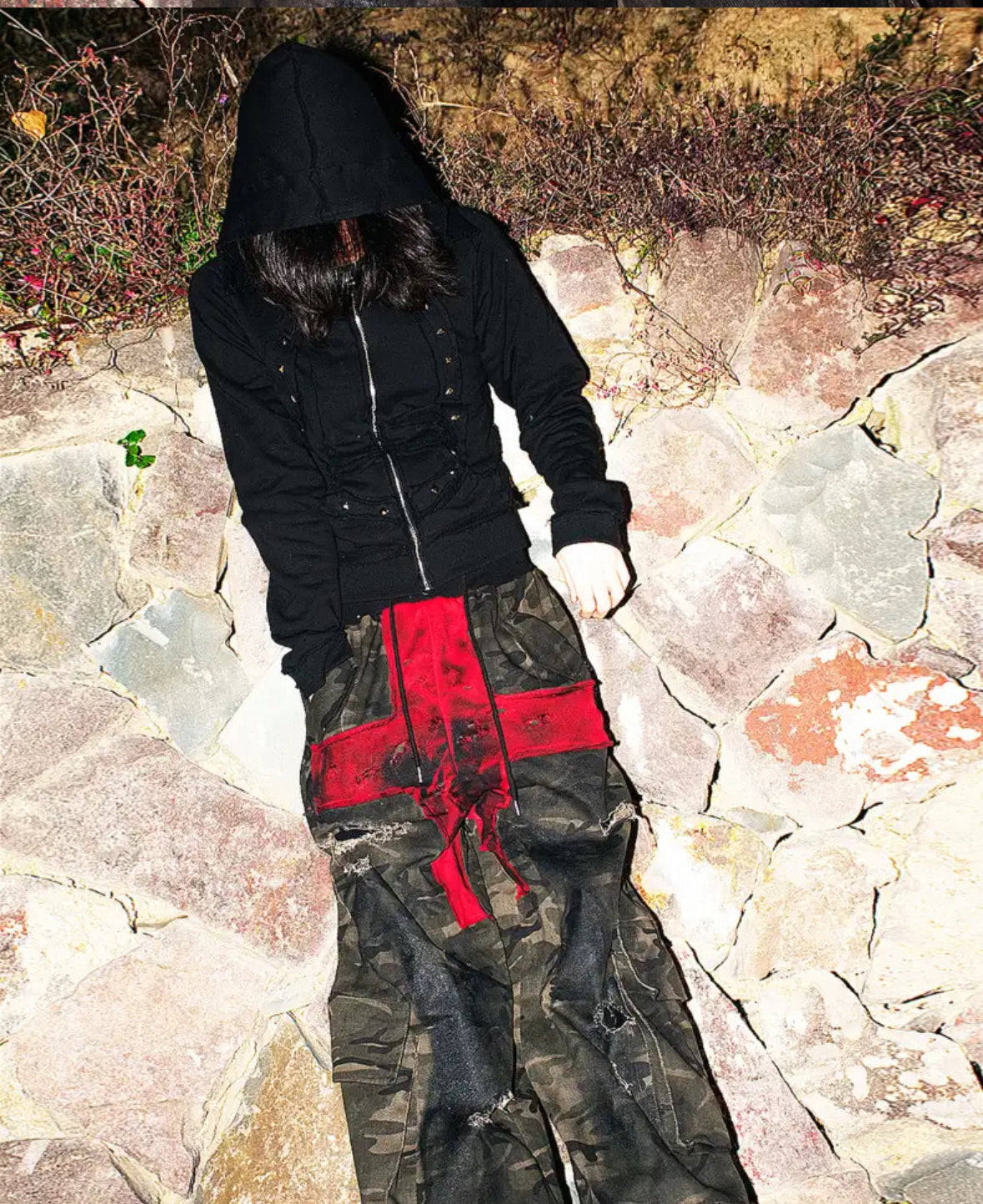 L'S WORLD&LUCKY WORLD Cross camo Pants