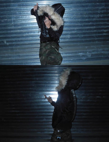 UCAN'TBELIKEME Studs Far Jacket