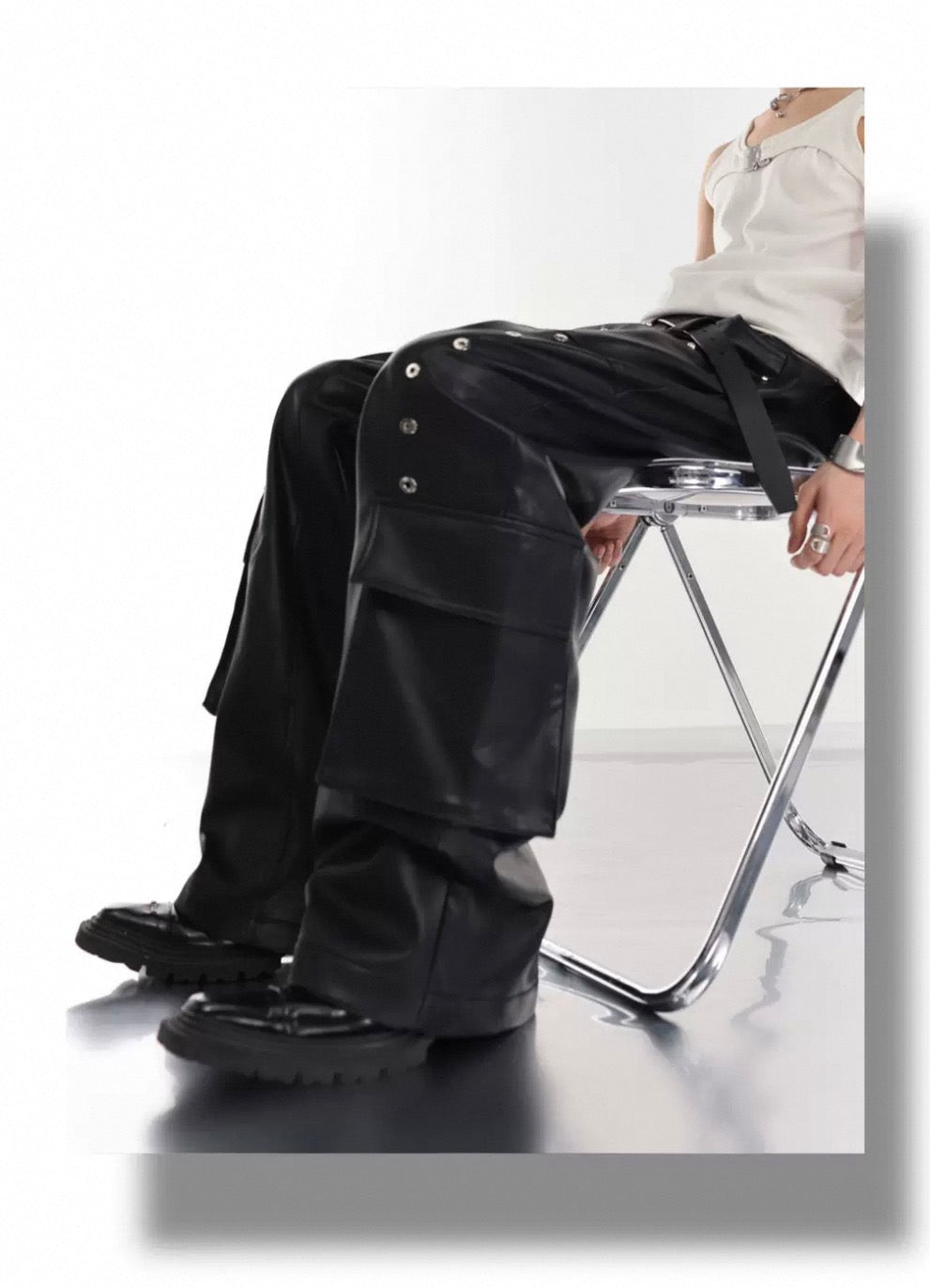 ArguE CulturE PU Leather Studs Pants