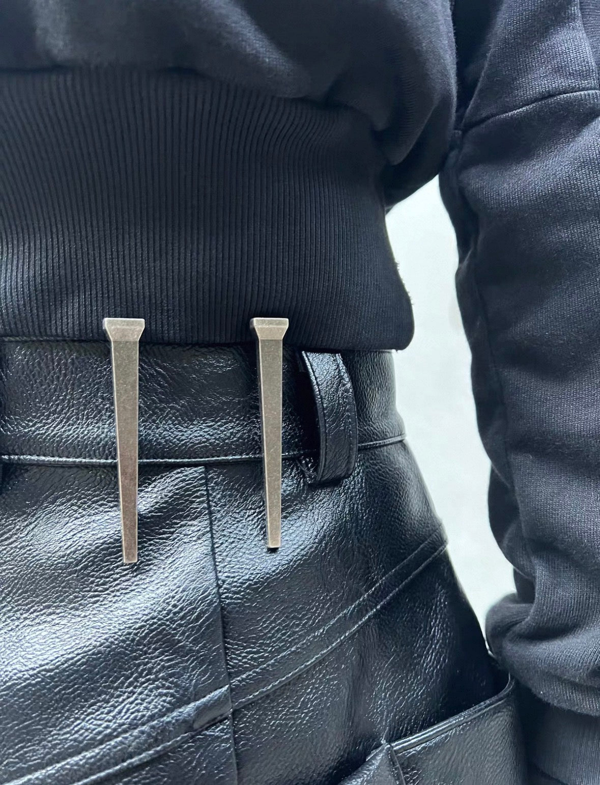 REBELWAVE  3D PU Leather Pants