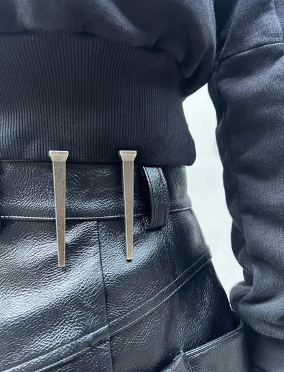 REBELWAVE  3D PU Leather Pants