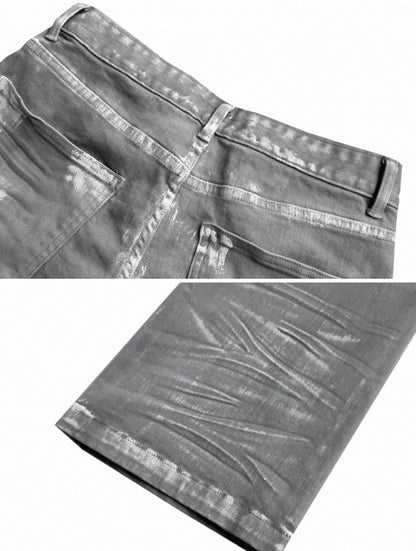 GOJOYJINNI White&Gray mix color pants