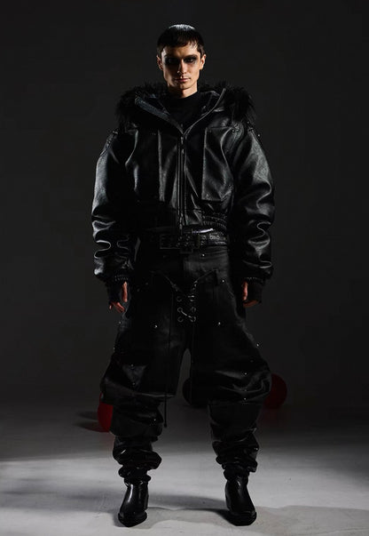 DARKRTPTS Far Hoodie Bomber Jacket