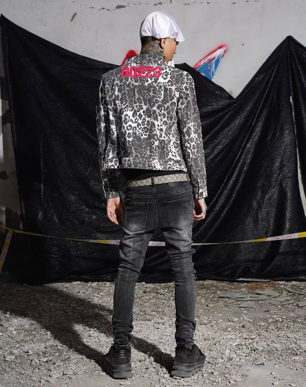 TGFCLUB Leopard Denim Jacket